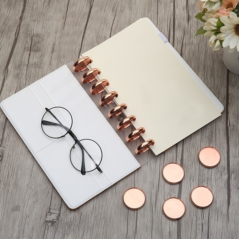 35mm 20 stuks notitieboek losbladig knoop paddenstoelgat knoop schijf gesp handboekbindring plastic accessoires