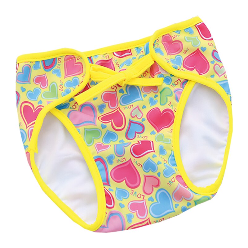 Sales 0-1 Year Baby Leakproof Swim Trunk Adjustable Bow Swimwear Infant Swimming Short: D