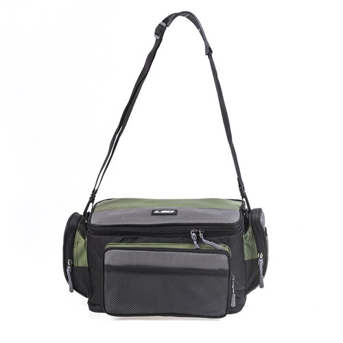 Waterproof Fishing Bag Large Capacity Multifunctional Lure Cap Fishing Tackle Pack Outdoor Shoulder Bags option Tackle Trays: Only bag