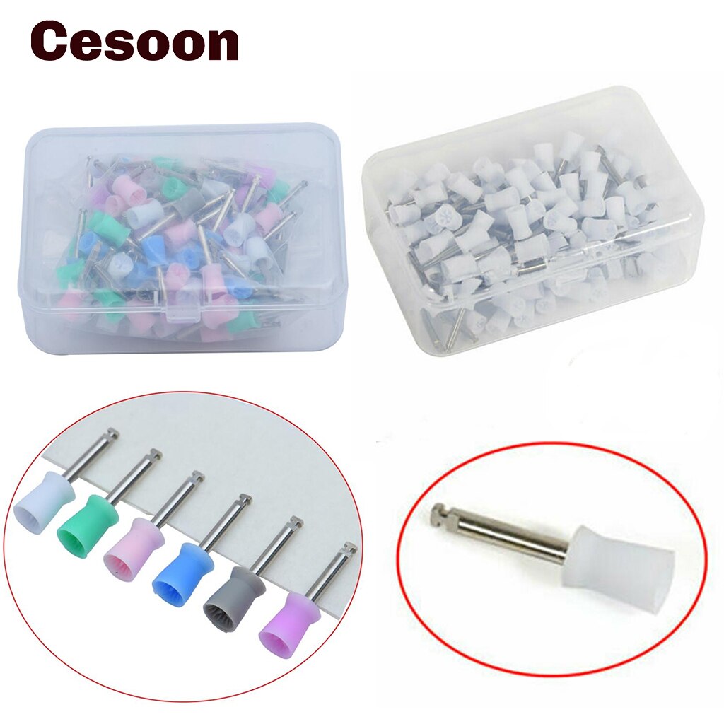 Dental Polishing Cup Latch Type Rubber Prophy Tooth Polish Cups Polishing Brush For Low Speed Handpiece 100/144Pcs Dentist Tools
