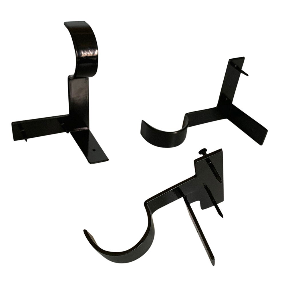 Curtain Rod Bracket Center Support Curtain Rod Single Hang Curtain Rod Holders Bracket Into Window Frame Curtain Rod Bracket: B