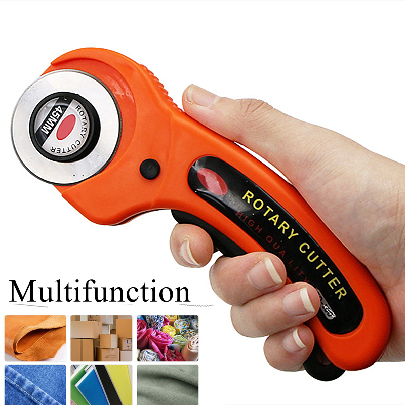 45mm Leather craft Rotary Cutter Leather Cutting Tool Leather Craft Fabric Circular Blade Knife DIY Patchwork Sewing Quilting