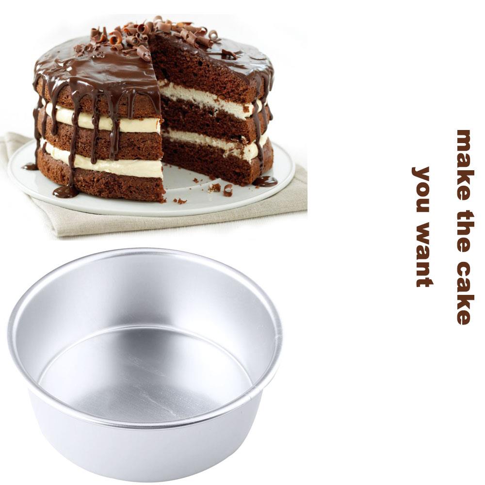 Bakeware 2/5/6/8 Movable/ fixed bottom Cake Pan Tin Round Round Inch Mold Mould Baking Tray Tool Alloy for Kitchen DIY Baking Pa