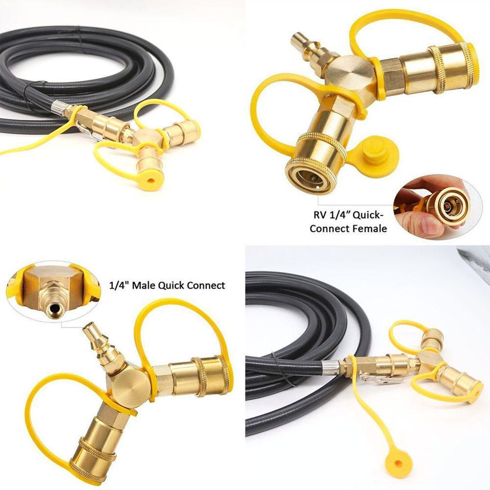 1x rv y splitter propan snabbkoppling 1/4 '' y splitter splitter adapter propan anslutningsslang  p8 j 6