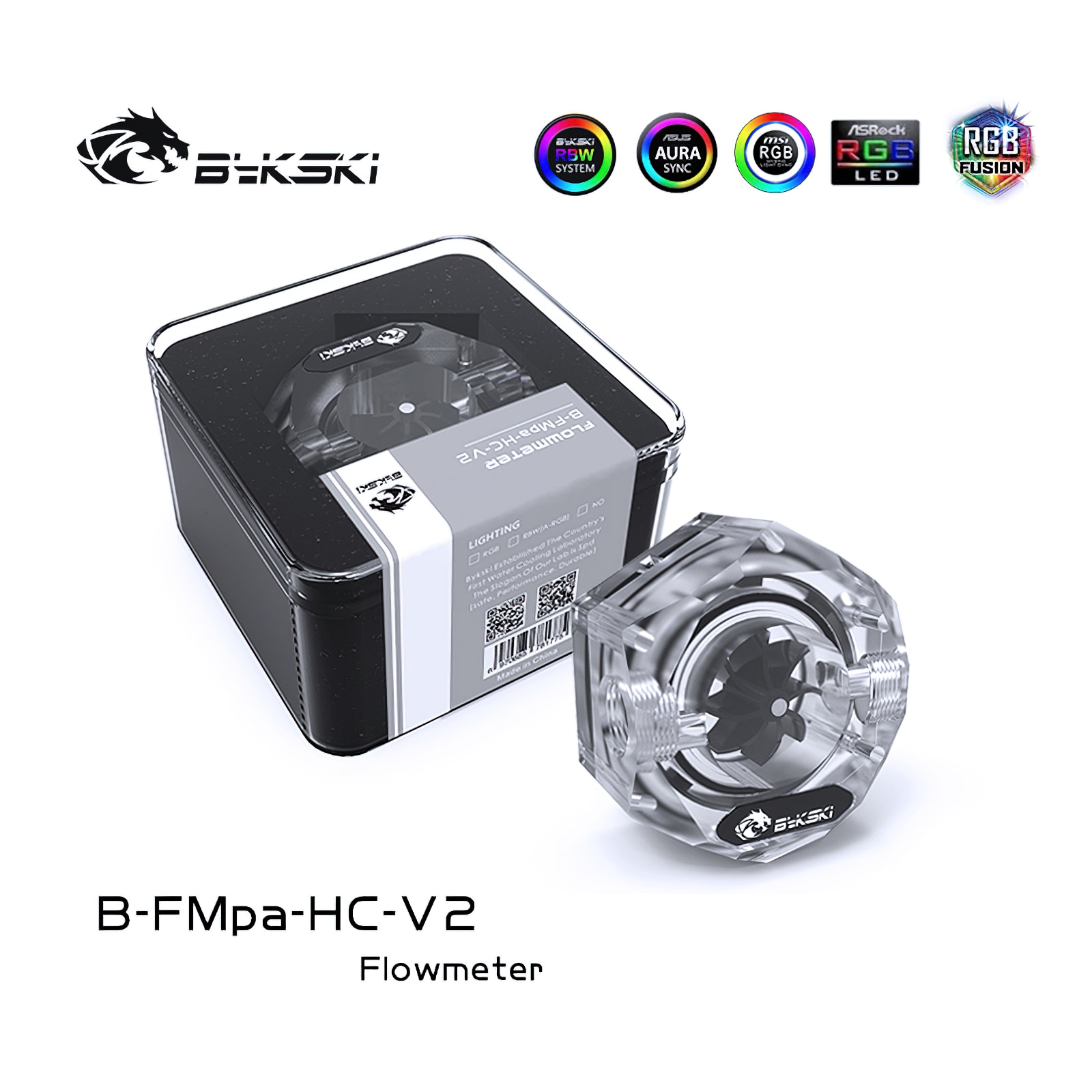 Bykski RGB Water Flow Meter B-FMpa-HC-V2 G1/4