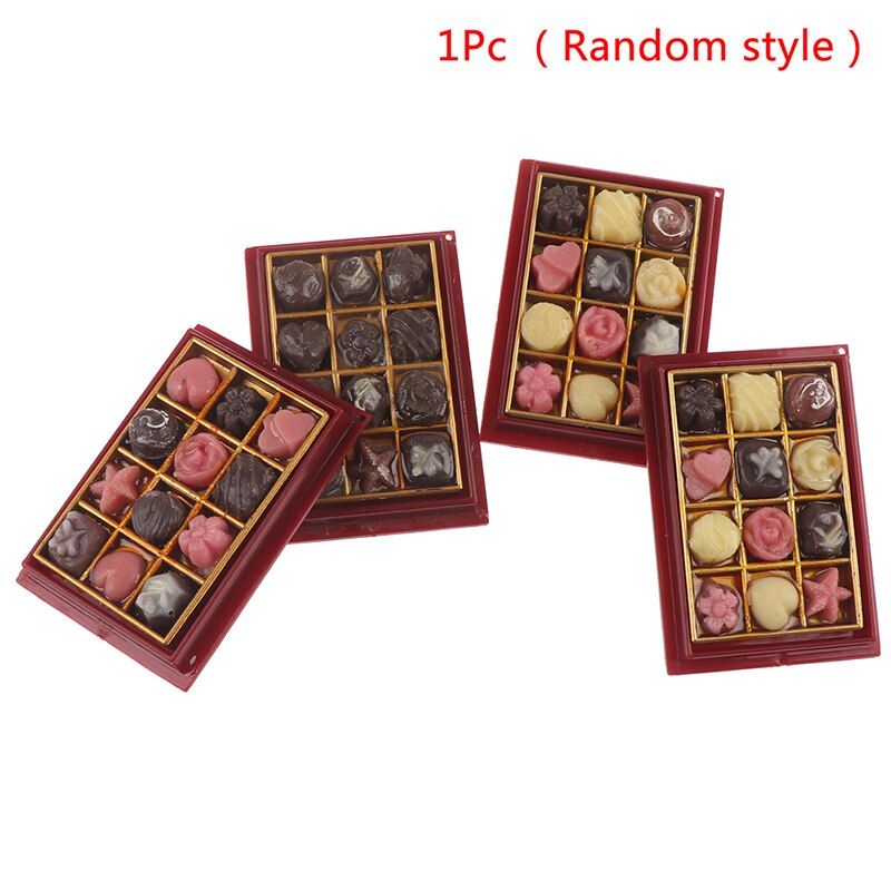 1Set 1/6 Scale Mini Moon Cake Chocolate Model Play Kitchen Food Toy Dollhouse Miniature for Doll House Accessories: B