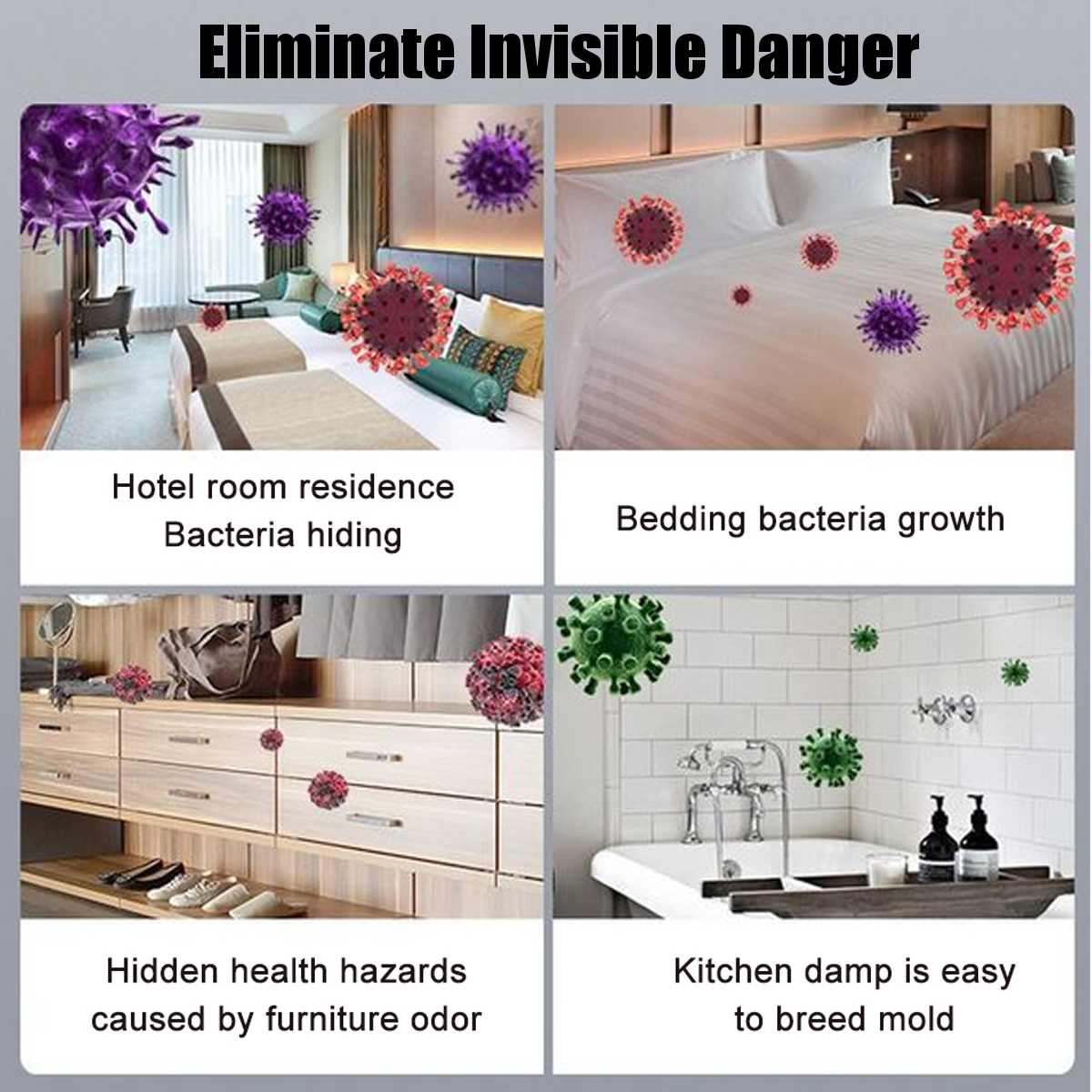 30W UV C-u-ing Lamp UV Disinfection Lamp Violet Wavelength Fluorescent Agent Detection UV Lamp Ozone Disinfection