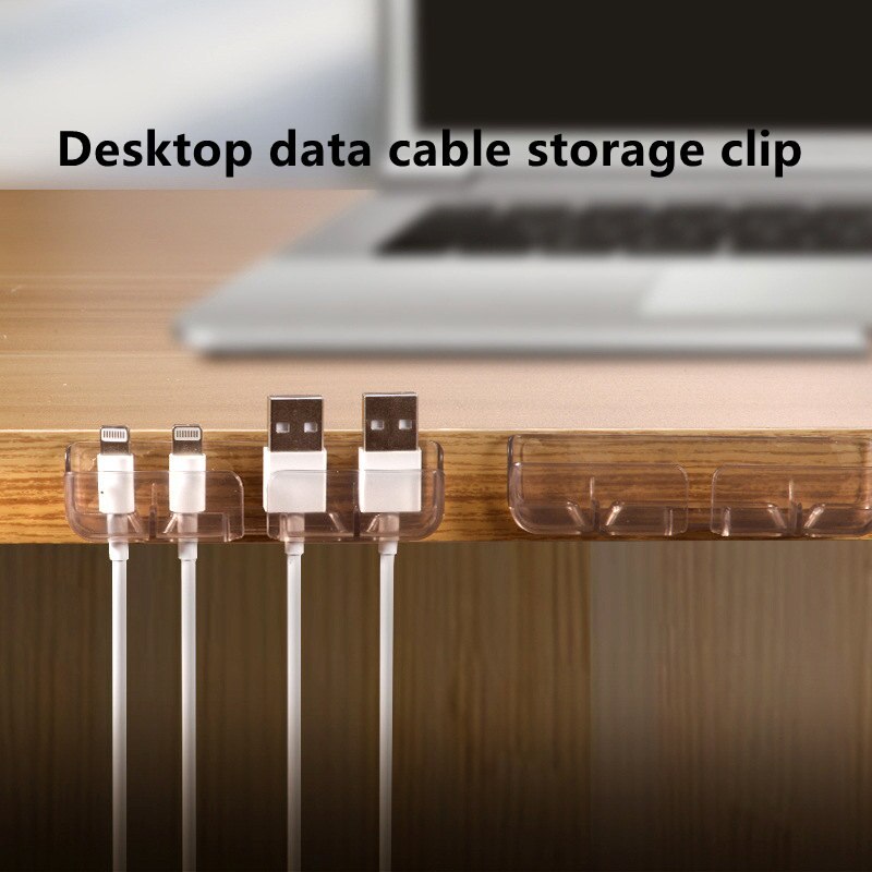 Kabel Rack Gesp Hub Houder Desktop Datakabel Opslag Clip Kabel Organizer Transparant Zwart/Transparant/Wit