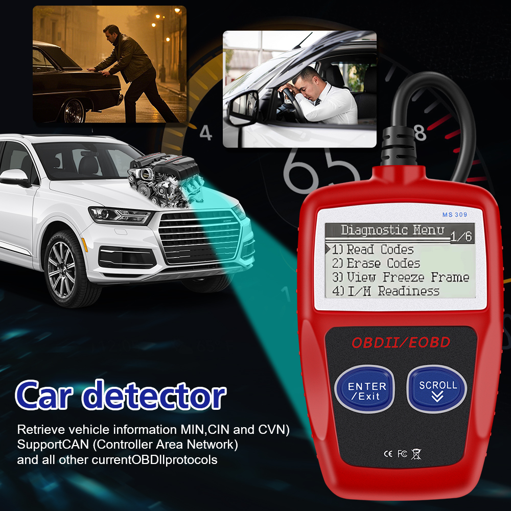 Obd 2 scanner digital display fehler code klar universelle version obd2 code leser multifunktion ale auto diagnose tools