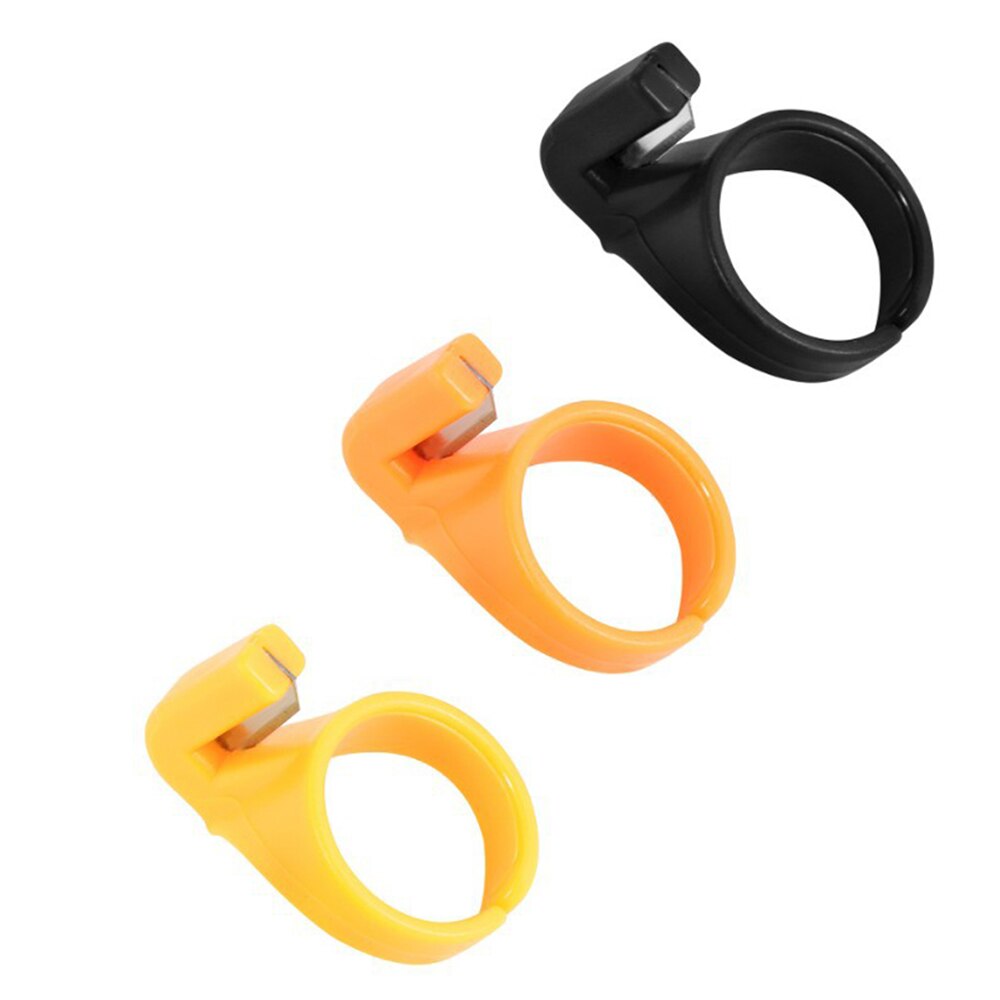 Mini cuchilla de dedo para manualidades, dedal de plástico para el hogar, cortador de hilo de anillo de costura, bricolaje, accesorios para máquinas de coser para el hogar, 3 uds.