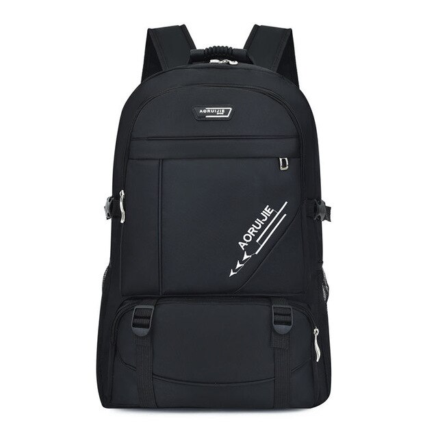 Waterproof Men's Backpack Oxford Cloth Material Expandable Large Capacity Multifunction Outdoor Mountaineering Student Bag: White