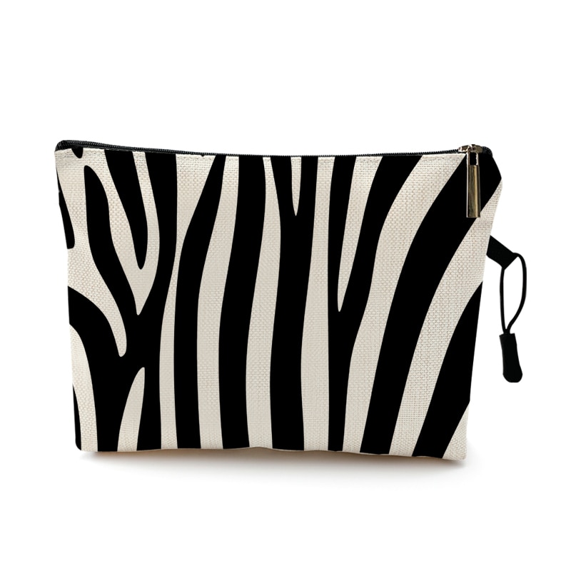 Kosmetyczka Case kobiety kosmetyczka moda wzór w cętki Zebra paski nastolatek dziewczyny panie kosmetyki makijaż woreczki organizator