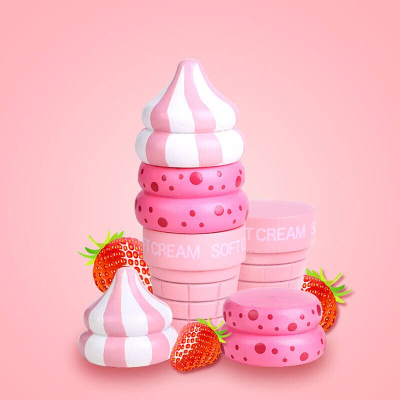 12cm Play House Toys Simulation Magnetic Chocolate Ice Cream Strawberry Cold Drink Toys For Chilfren