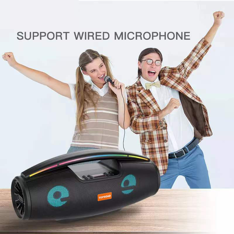 Toproad Bluetooth Speaker 20W Draagbare Draadloze Stereo Bass Outdoor Grote Home Party Boombox Kolom Ondersteuning Fm Radio Led Verlichting