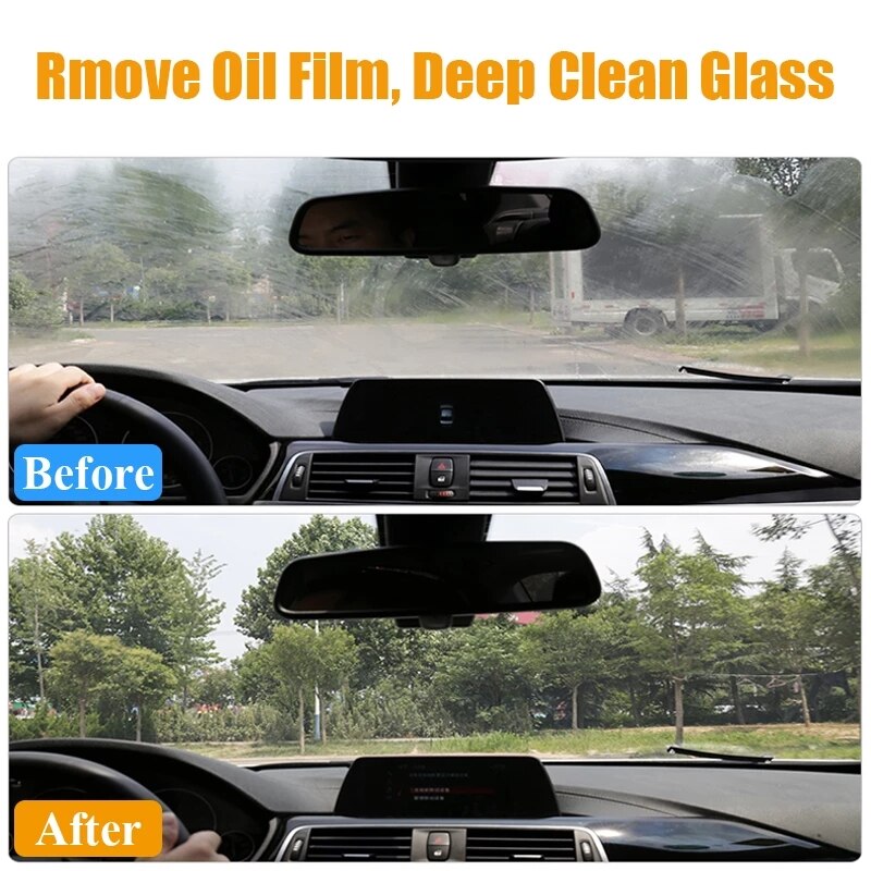 Glas Tiefe Reiniger Auto Kratzer Entferner Flüssigkeit Mikrofaser Windschutz Fenster Reinigung Glas Entfernen Öl Film Auto Styling