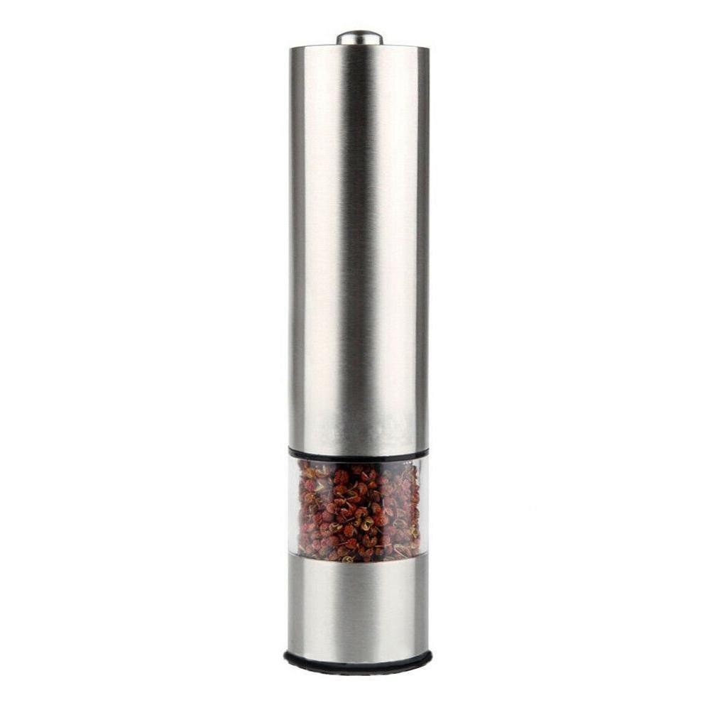 Elektrische Zout Peper Grinder Met Metalen Stand Automatische Accessoires Roestvrijstalen Keuken Peper Spice Shaker Molen: A