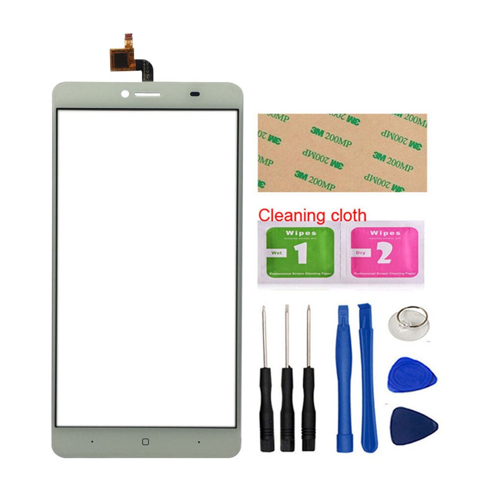 6.5 "Touch Sensor Voor Doogee Y6 Max Touch Screen Digitizer Panel Sensor Touchscreen Gereedschap 3M Lijm: White With Tools