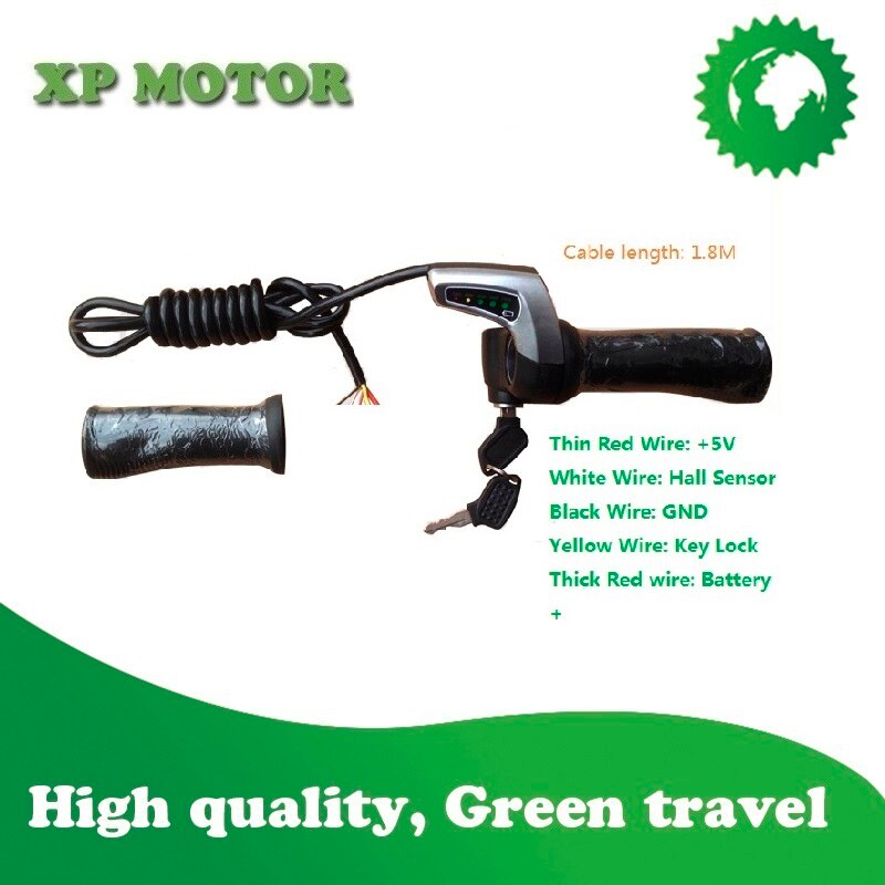 E-Bike Twist Hall Gashendel Met Batterij Display En Kely Lock Voor Elektrische Fiets