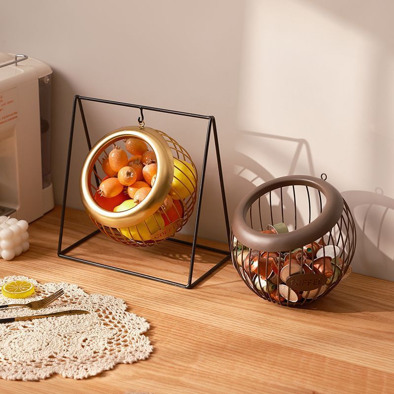 Schmiedeeisen Obstkorb kann Regal Wohnzimmer Couch tisch Snack Aufbewahrung skorb Tischplatte Schaukel Aufbewahrung stablett aufgehängt werden