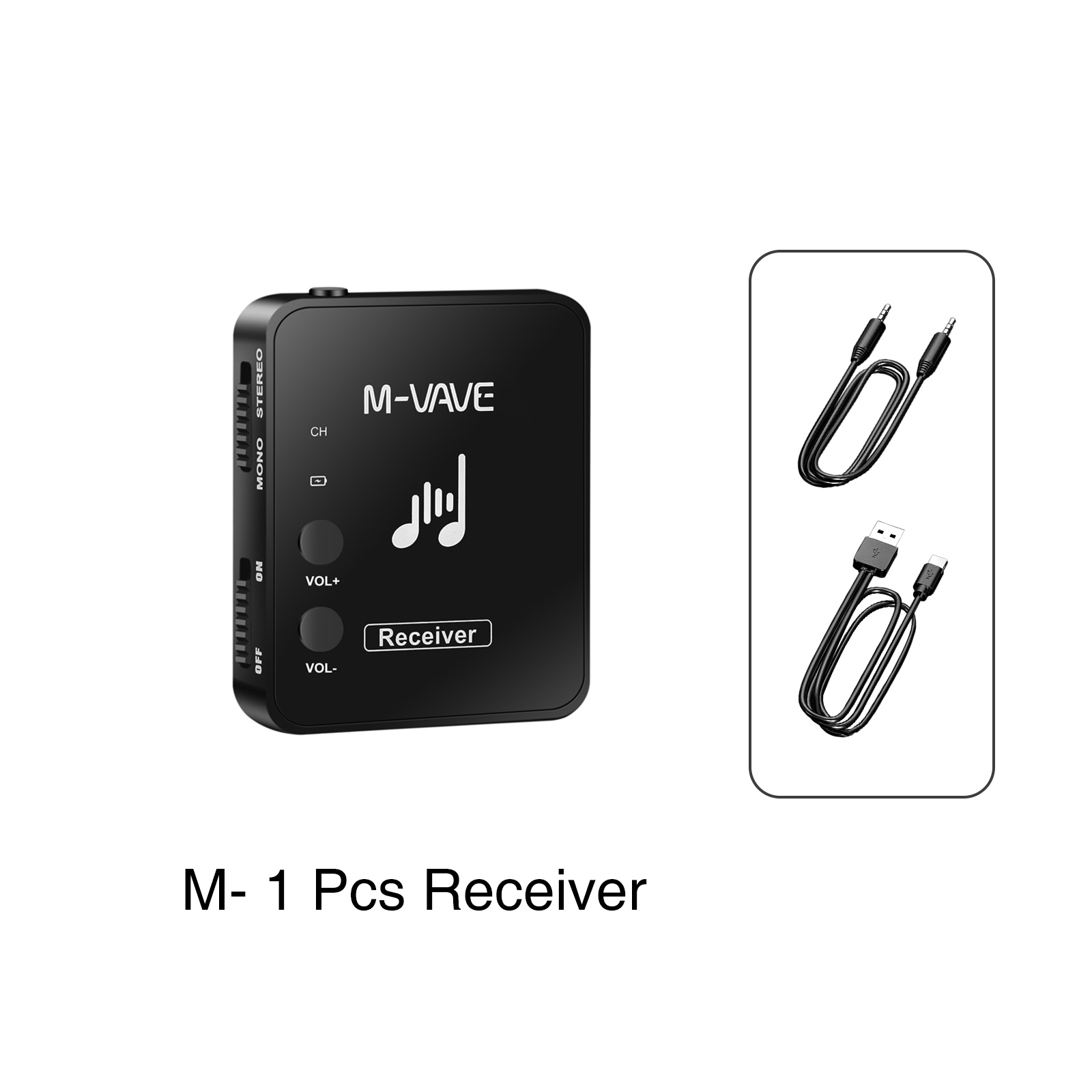 LEKATO M-VAVE M8 WP-10 2,4G auriculares inalámbricos Monitor Cuvave transmisor receptor sistema soporte estéreo Mono: Verde claro