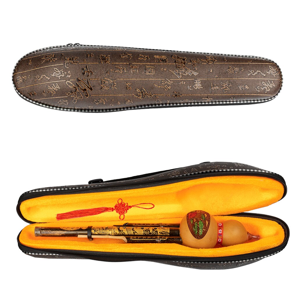 noemi professionale cinese fatto a mano in bambù nero Hulusi flauto doppio tono C chiave zucca Flauta strumento musicale etnico con custodia