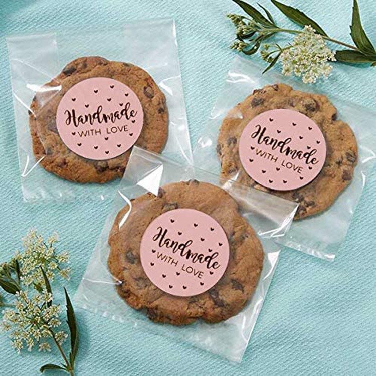 500pcs Thank You Label Sticker Scrapbooking Handmade With Love Envelope Packaging Thank You For Your Order Stickers Business