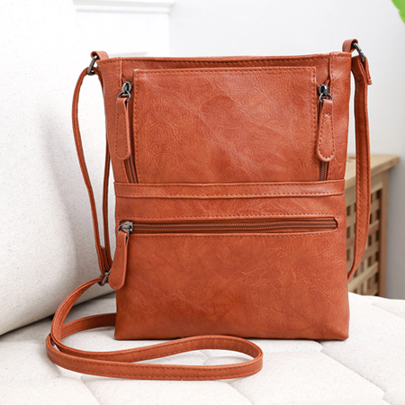 REPRCLA-bandoleras clásicas para mujer, bolso bandolera clásica estilo mensajero, cartera de mano, piel de: brown