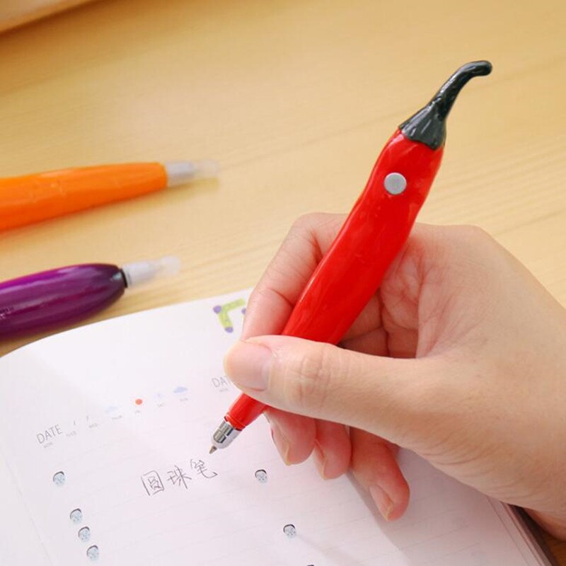Bolígrafo magnético con forma de fruta y verdura, bolígrafo de imán para nevera, papelería