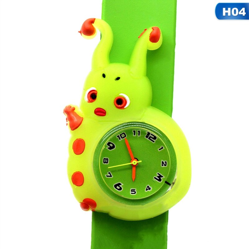 Cute Animal Children Kid Watches Cartoon Electronic Watch Lovely Silicone Strap Watches Clock Wristband Digital Wristwatch Alarm: H04