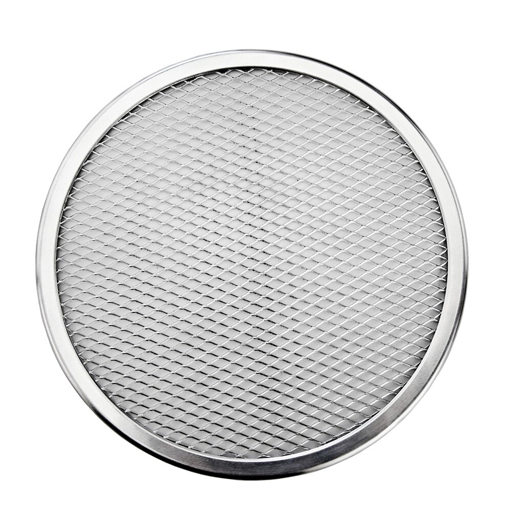 19" Non-Stick Aluminum Pizza Mesh Screen Pasta Baking Tray Net Pizza Holder Bakeware for Household Pizza Shop