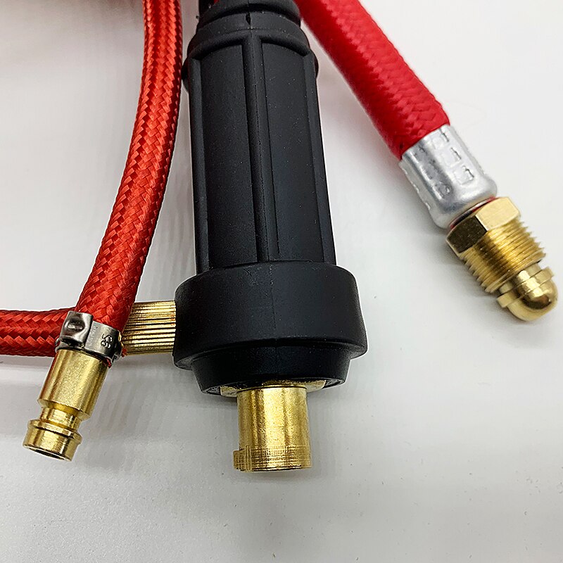 WP26 – torche de soudage TIG à connexion rapide, gaz-électrique intégré, tuyau rouge, fils de 4M/157.48in 35-50 connecteur Euro