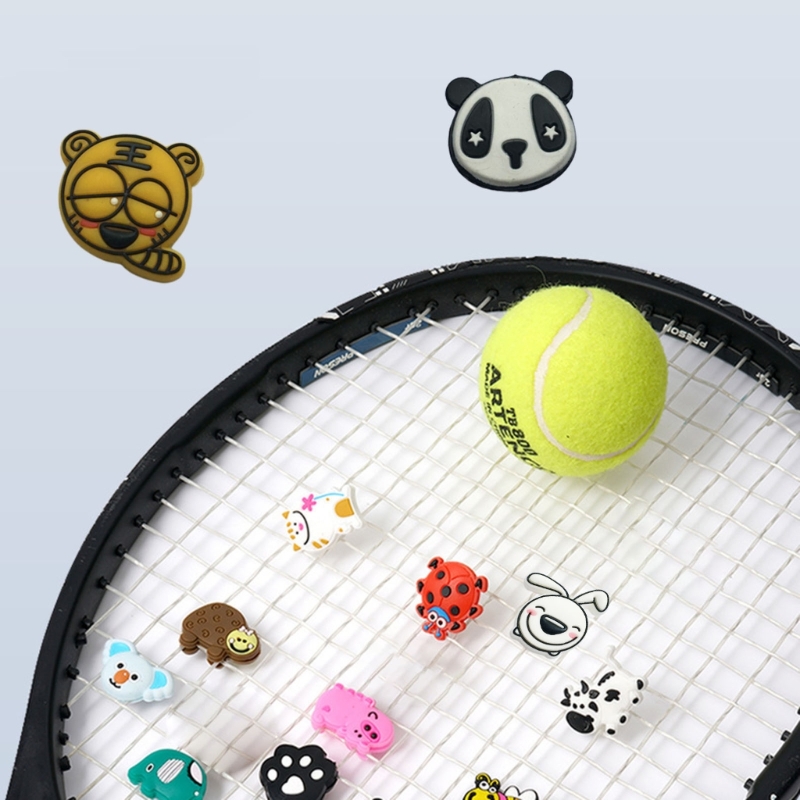 1Pc Leuke Tennisracket Trillingen Tennis Dempers Racket Schokabsorberende Zachte Siliconen Racket Demper voor Racquetball