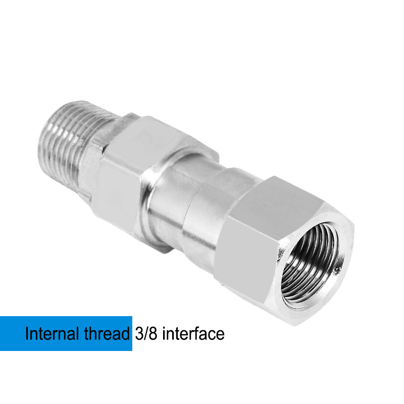 Giunto girevole per idropulitrice ad alta pressione SS Raccordi per tubi flessibili per idropulitrice da 3/8 pollici 4500 PSI Connettore di rotazione a 360 gradi Lavaggio auto