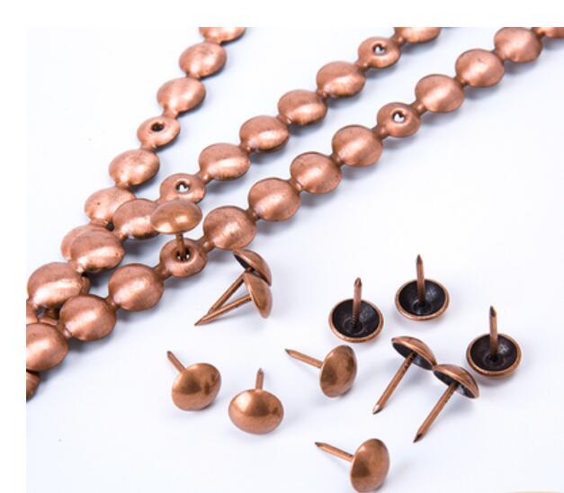 Tiras de tachuelas de tapicería de 7 metros, cintas decorativas de latón y bronce de 11mm, clavos plateados para tapicería, grifo para cabecera de sofá: flat 11mm red bronze