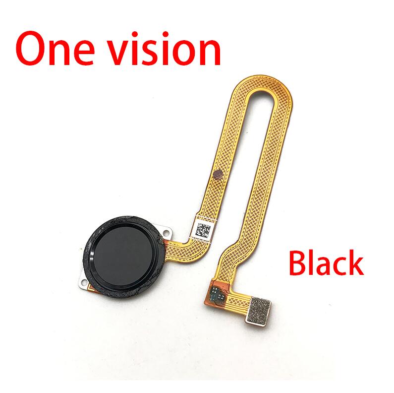 Sensor de huella dactilar Inicio tecla de retorno botón de menú, Cable flexible para Motorola Moto G7 Plus / G7 G8 Power / One Vision Home: One Vision Black