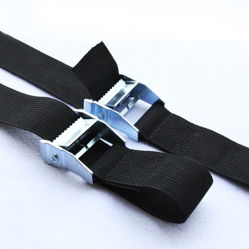 6M * 25 Mm Black Tie Down Strap Sterke Ratchet Riem Bagage Tas Lading Sjorren Met Metalen Gesp