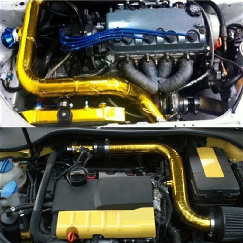 Uniwersalna samochodowa rura wydechowa samochodowa taśma izolacyjna aluminium automatyczny folia dekoracyjna izolacja samoprzylepna taśma termiczna taśma ochronna