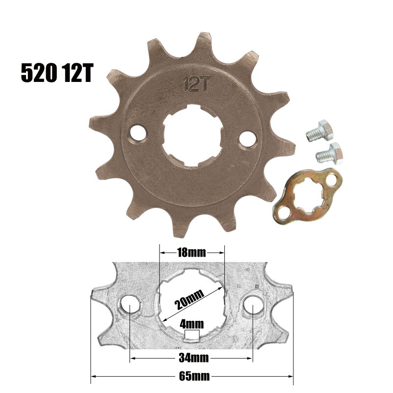 motorcycle 520 20mm 12T Front Engine Sprocket For ... – Grandado