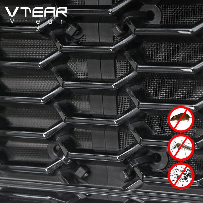 Vtear för haval  f7 f7x bil insektsskydd mesh frontgrill nät styling racing grillar tillbehör exteriör delar dekoration