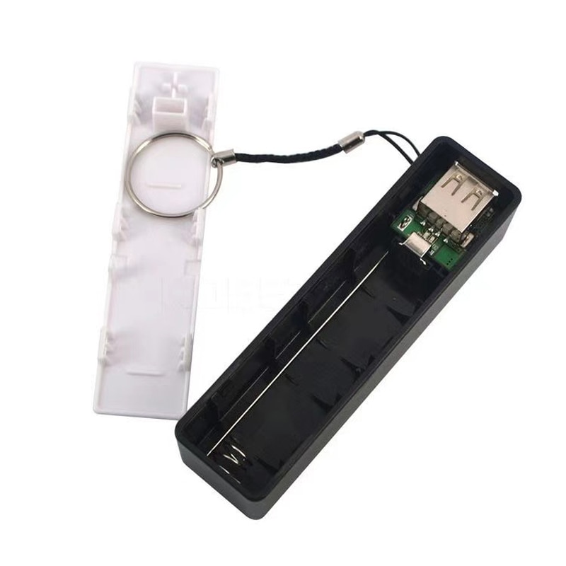 DIY USB zewnętrzny Powerbank Obudowa przenośny 2600mAh opakowanie 18650 ładowarka bez baterii Powerbank z breloczkiem