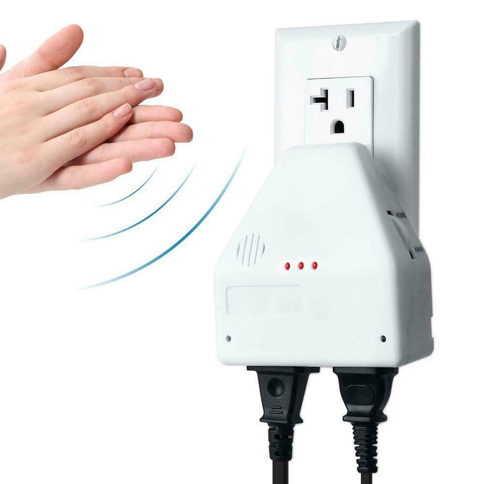 Universal klappar röststyrning strömbrytare på/av klappning elektronisk gadget ljusomkopplare 110v ljudkontrollbrytare hemadapter 55#