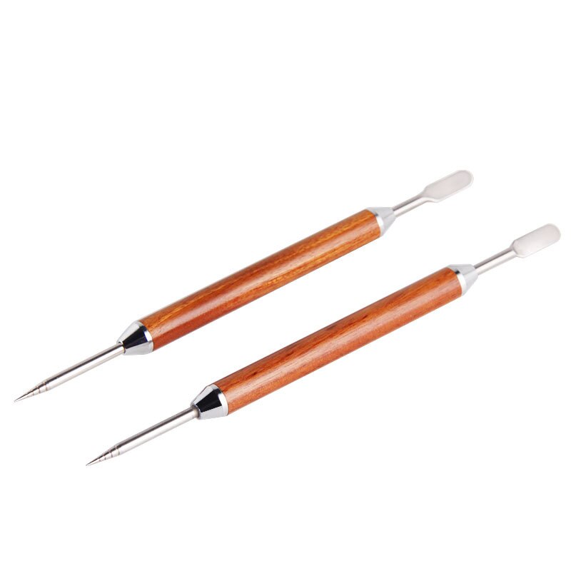 1pcs Espresso Coffee Decorating Latte Art Pen Tamper Needle Rosewood handle High Carved Fancy Coffee Mixer Tool