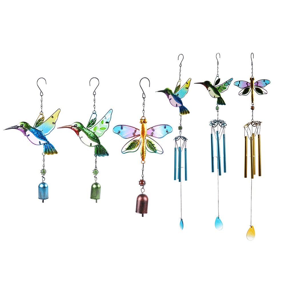 Mobile Hummingbird Dragonfly Romantic Hanging Garden Patio Home Decor Indoor Outdoor Art Craft Festival Wind Chime Balcony