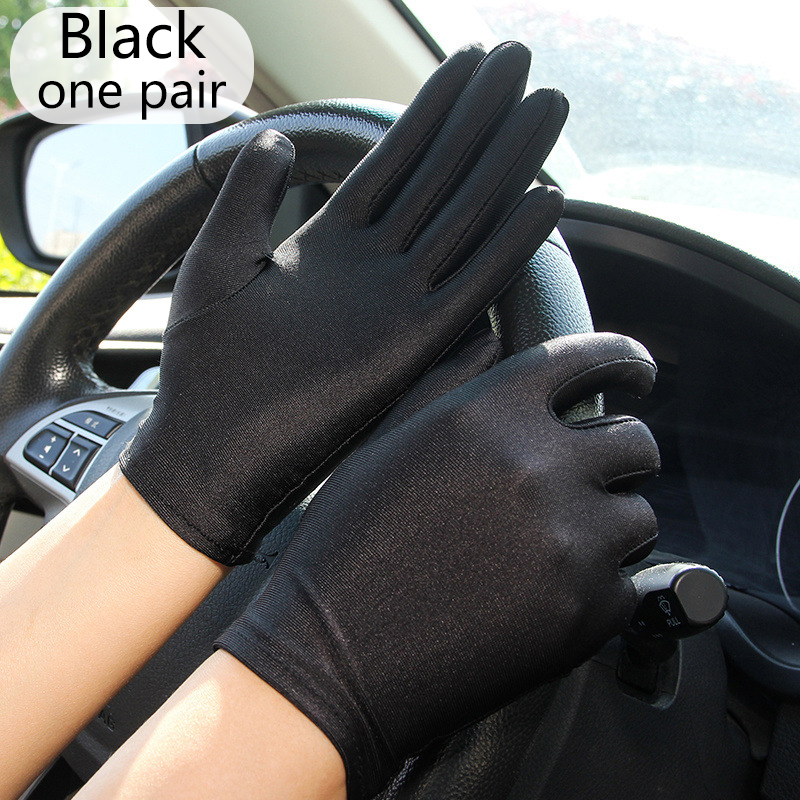 Guantes de encaje calados para protección solar, encaje delicado patrón Jacquard, accesorios de boda: 4