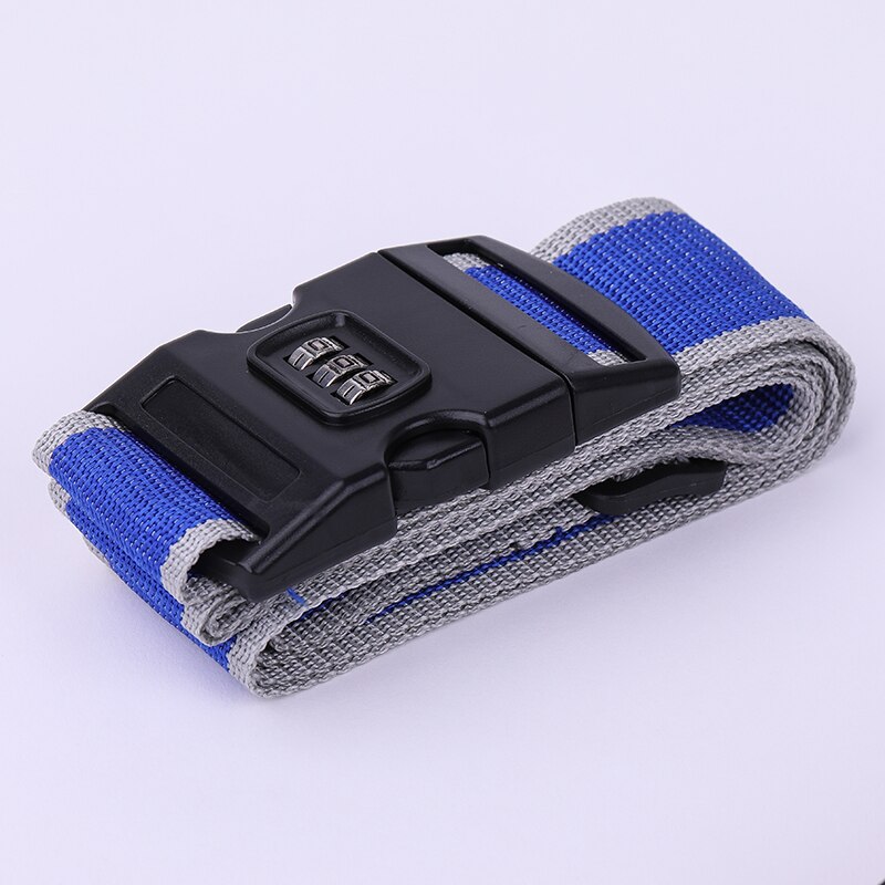 Luggage Strap Cross Strap Packing Adjustable Travel Suitcase PP Strap Luggage Belts Travel Luggage Strap: Gray Blue