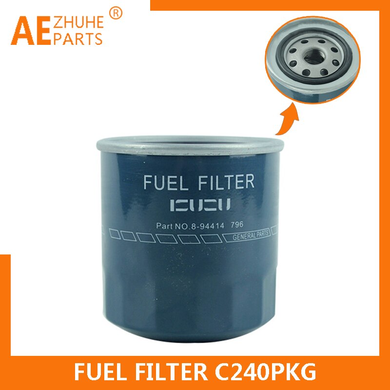 Forklift Parts Diesel Fuel Filter Fit For Isuzu C240 Engine C240PKG Machine Filter Element 8-9441796 20801-01191: Default Title