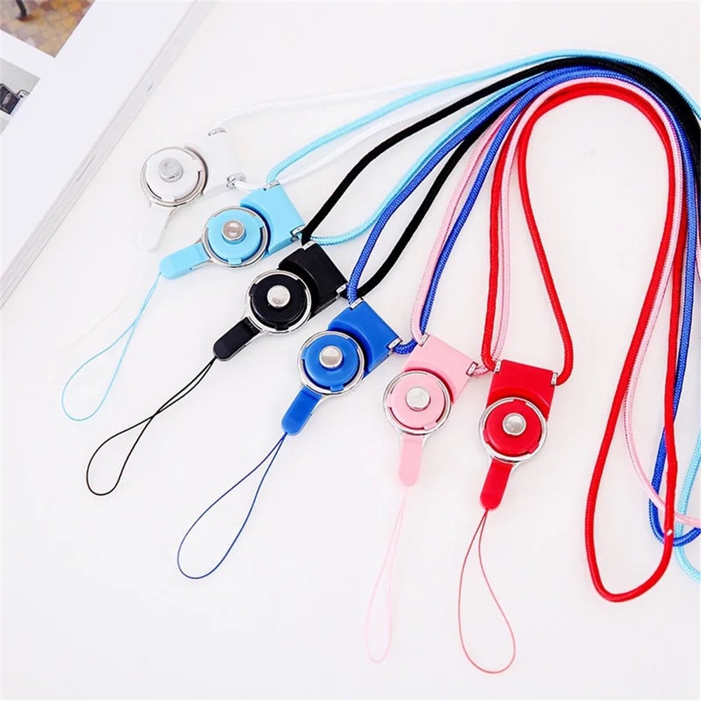 3 pièces Badge bobine doigt anneau lanière porte-Badge cou sangles pour téléphone portable rétractable porte-clés sangles corde papeterie