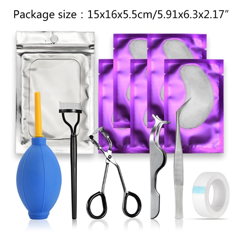 Under Eyes Pads Eyelash Extension Kit Eyelashes Extension Practice Set False Eyelashes Training Tool for Professionals Beginners