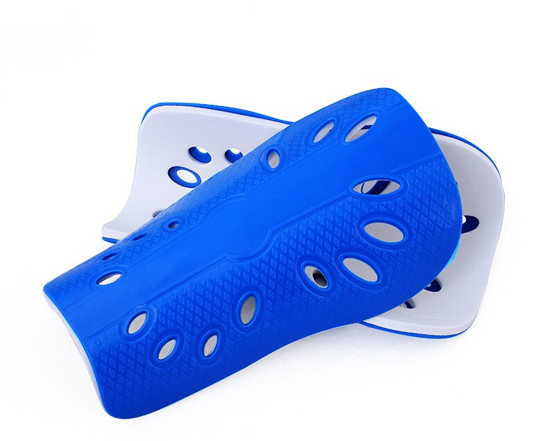 Fútbol espinilleras almohadillas suaves fútbol Cuish Plate transpirable espinilleras Protector de pierna espinilleras de fútbol: blue / For Kids