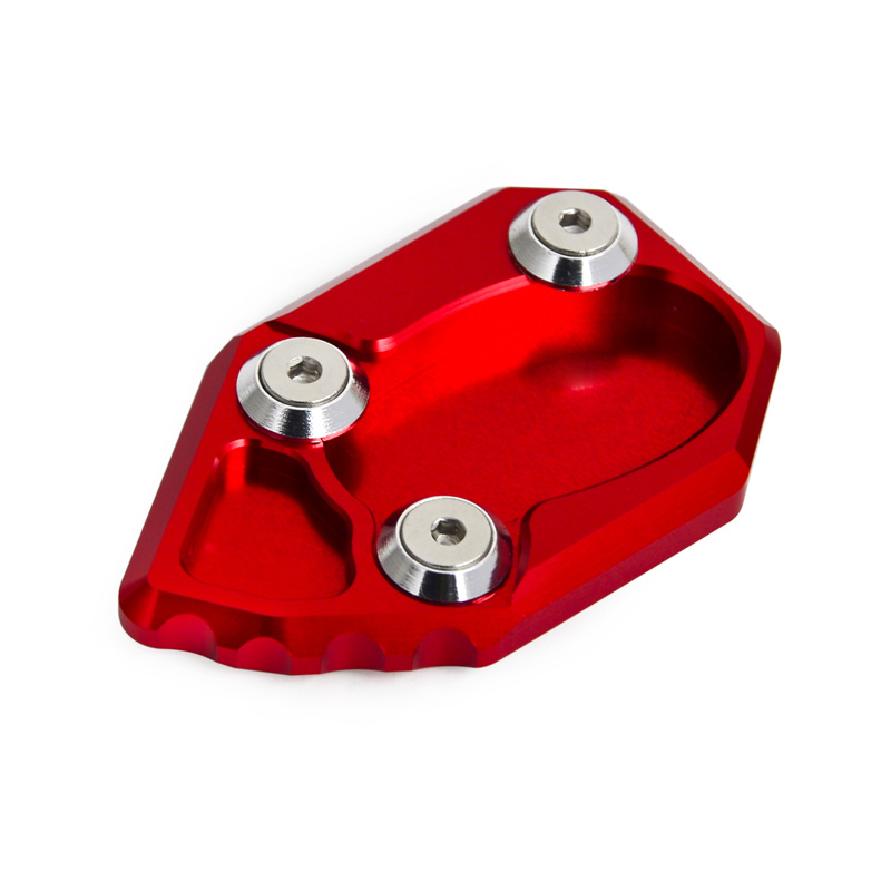 CNC Extension Parking Kickstand Pedaal Side Stand Plaat Vergroten Pad Houder Voor MV Agusta Brutale 1078 08-12/ 990R 10-12 F4 04-15: Red